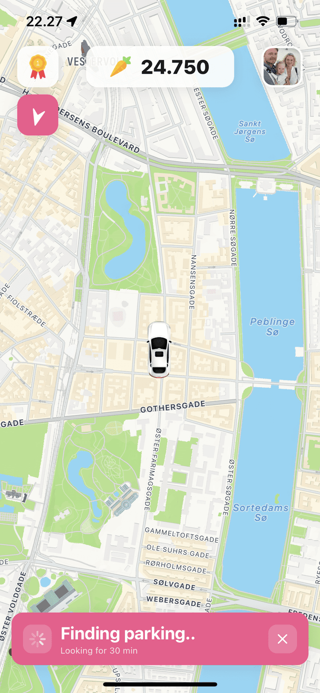 Map search screen